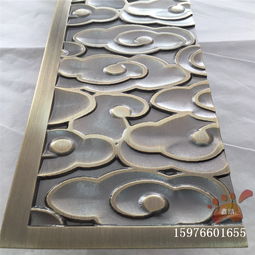 青古銅鋁板雕刻祥云拉手精雕工藝技術(shù)產(chǎn)品實物圖